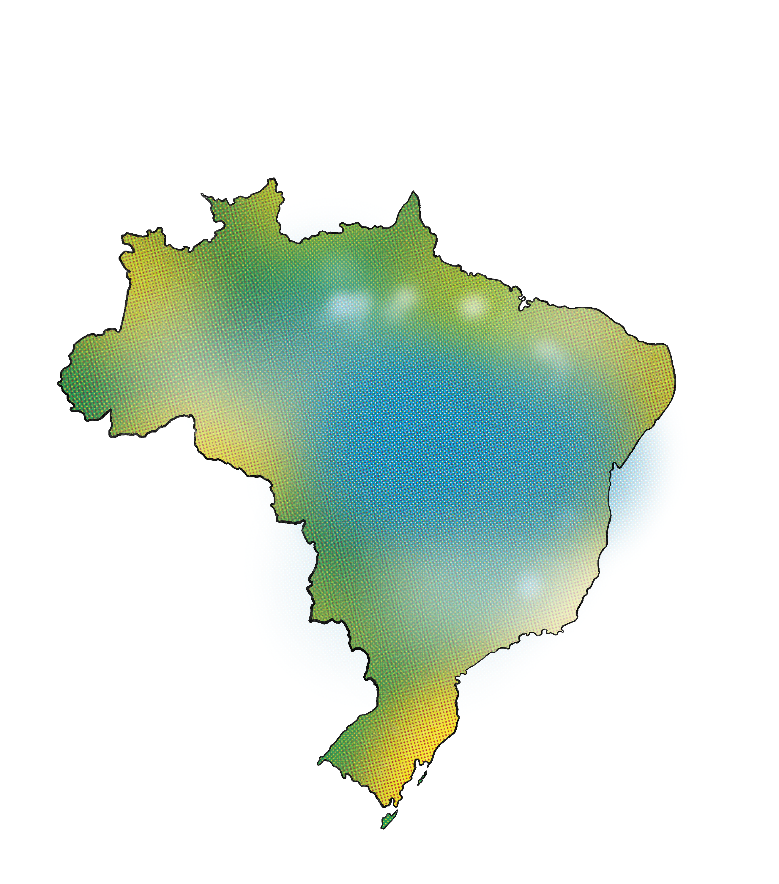 Illustration of the country of Brazil