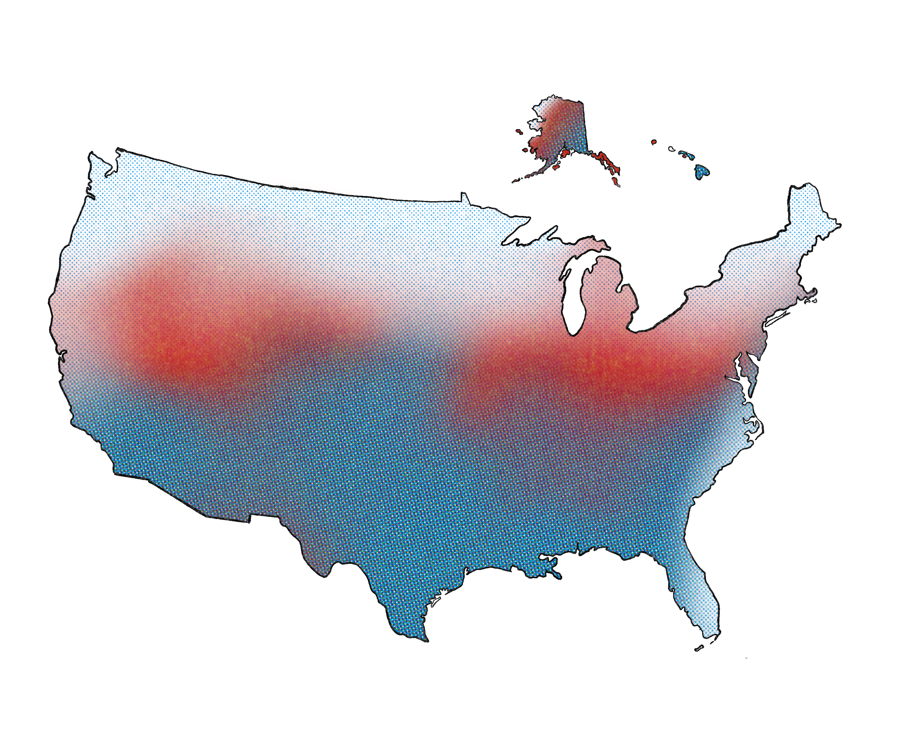 Illustration of the country of USA